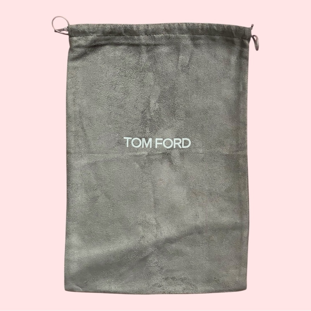 Tom Ford Duster Wallet Shoes Bag In Suede Drawstring Dust Bag